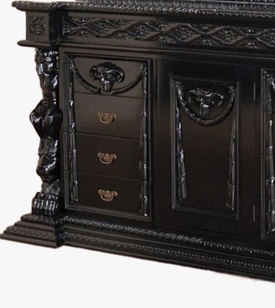 Daze Hand Carved Gothic Dresser – handcrafted solid wood furniture