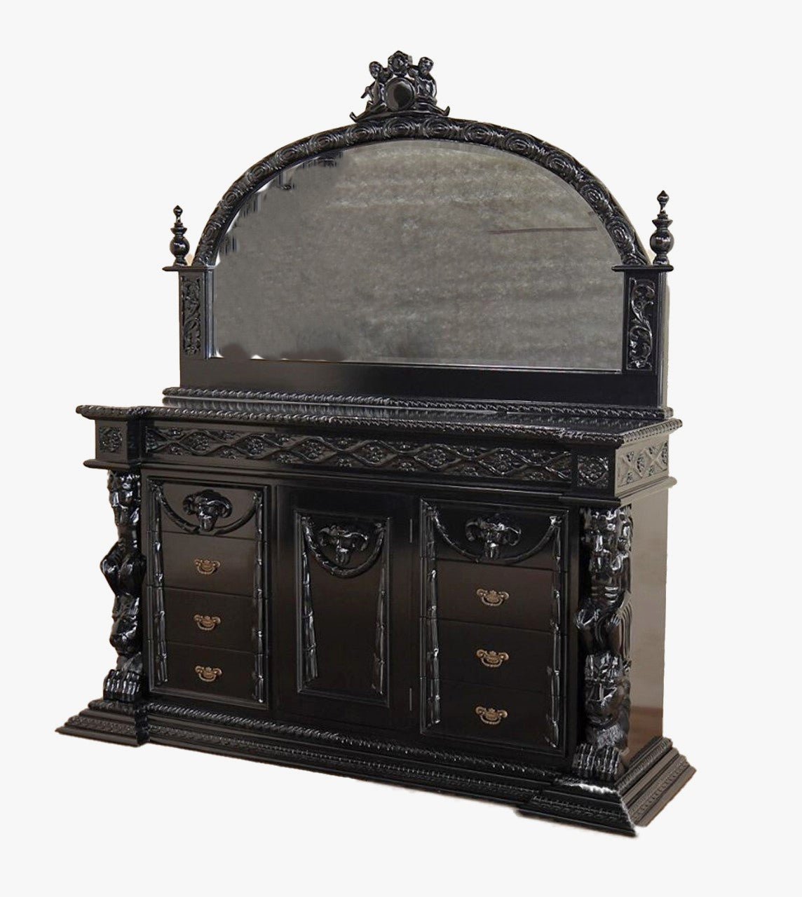 Daze Hand Carved Gothic Dresser – handcrafted solid wood furniture