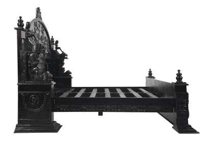 Daze Hand Carved Gothic Platform Bed - HF Commercial Furniture