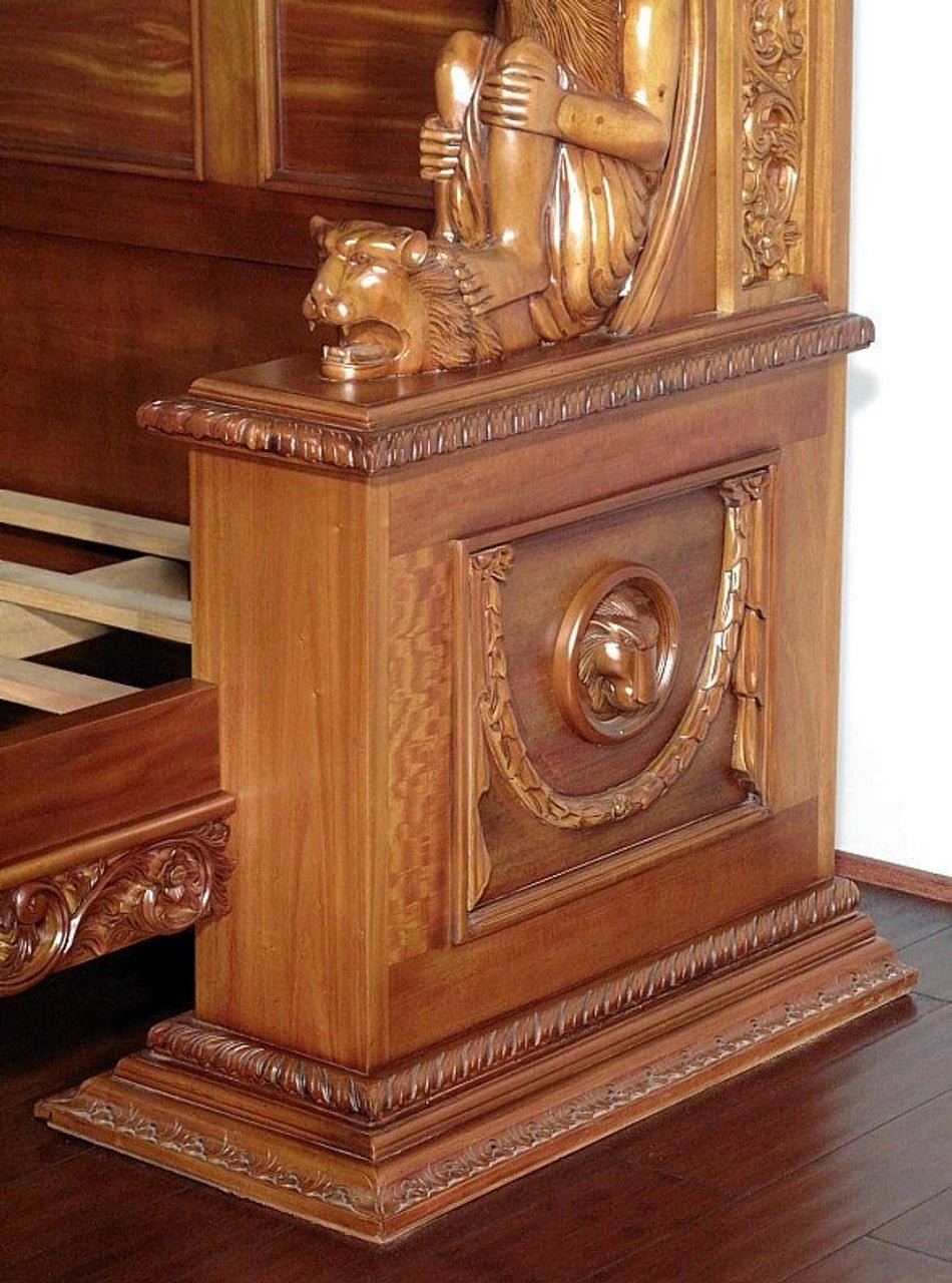 Daze Hand Carved Gothic Platform Bed - HF Commercial Furniture