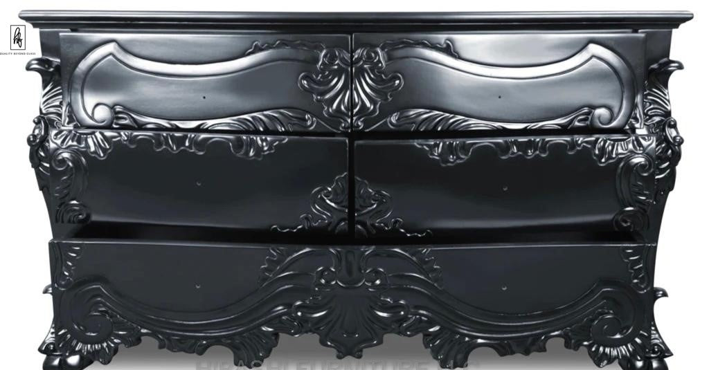 Dran Hand Carved Solid Wooden Dresser – handcrafted solid wood furniture