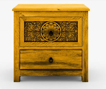 Dynasty Mughal Hand Carved Solid Wooden 4 - Piece Bedroom Set – handcrafted solid wood furniture