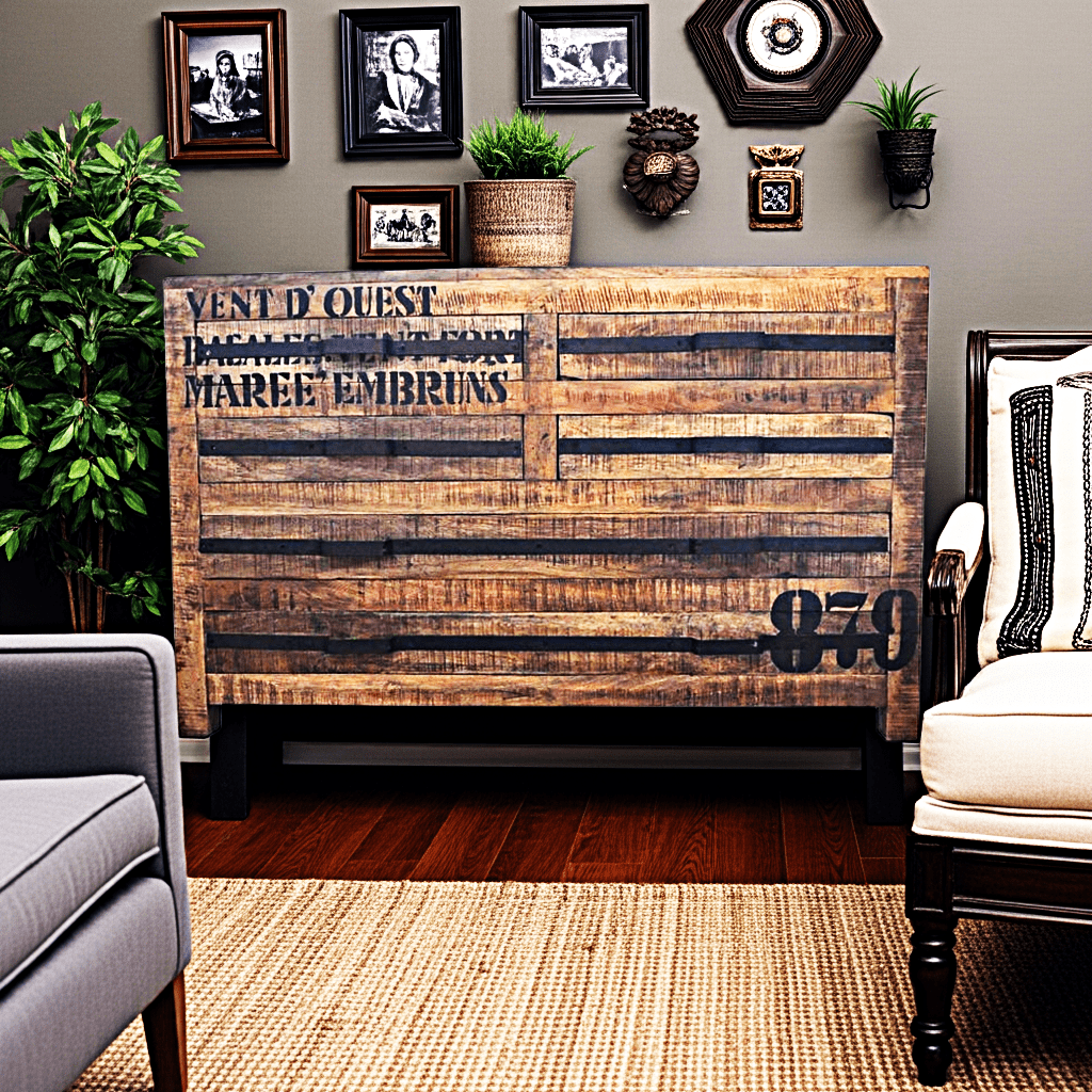 Earth Wood Industrial Chest of Drawers – handcrafted solid wood furniture