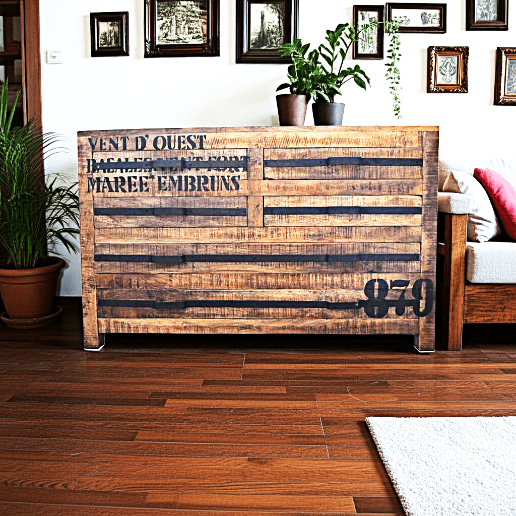 Earth Wood Industrial Chest of Drawers – handcrafted solid wood furniture