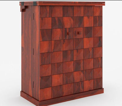 Empire Solid Wooden Rustic expandable Bar Cabinet - Indoor / Outdoor – handcrafted solid wood furniture