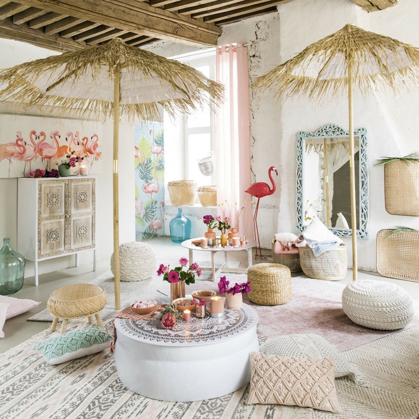 Floral Design Hand Carved Small Sideboard – handcrafted solid wood furniture