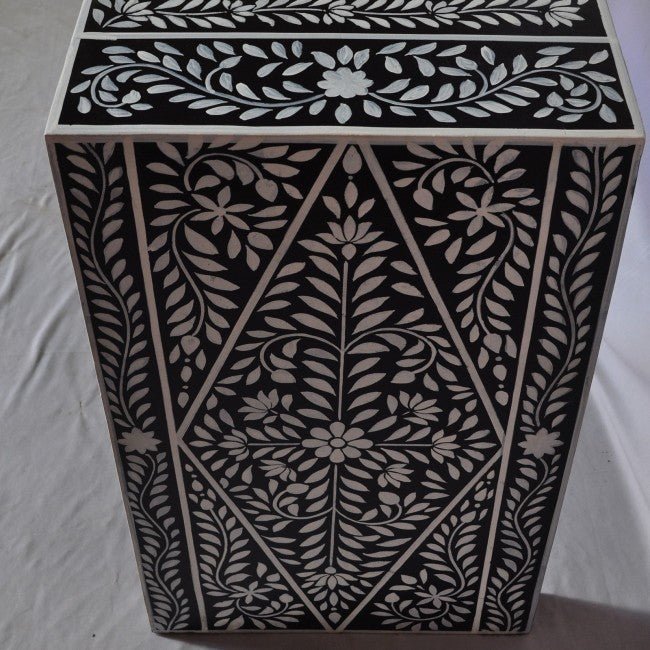 Floral Design Hand Painted Hall Table – handcrafted solid wood furniture