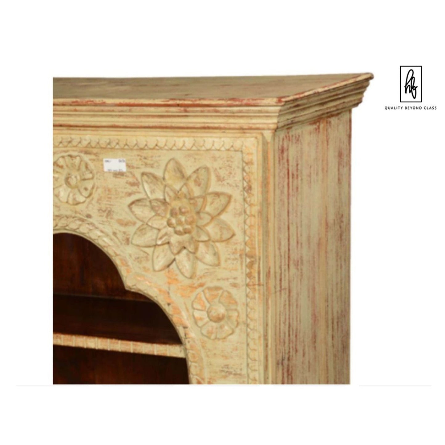 FORIST Solid Mango Wood Hand Carved Bookcase – handcrafted solid wood furniture