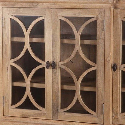FRENCH ARCHED GLASS DOOR SIDEBOARD – handcrafted solid wood furniture