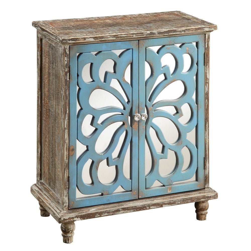 FRENCH ARCHED MIRROR DOOR DUAL TONE SIDEBOARD – handcrafted solid wood furniture