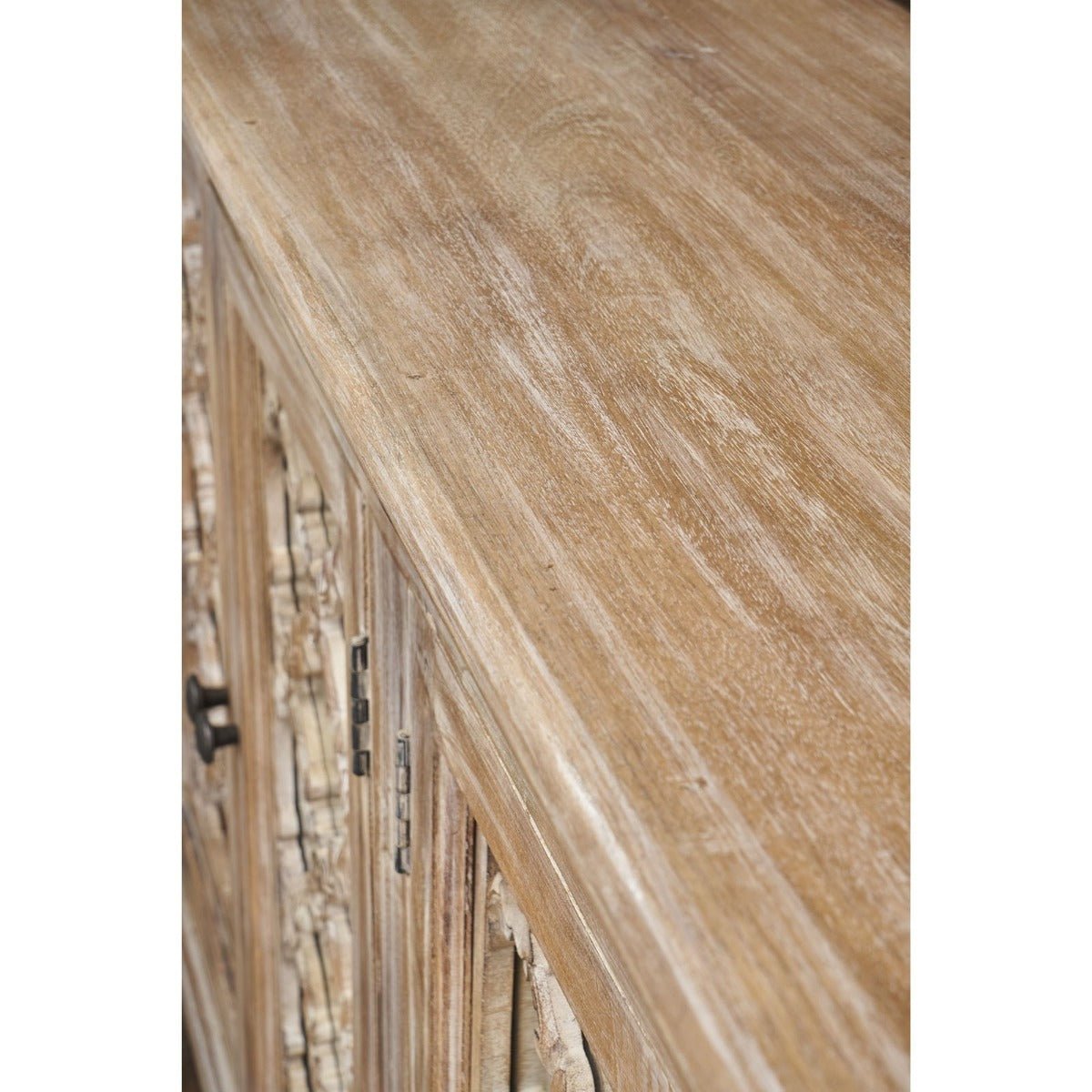 French Arched Wood Sideboards with Mirrored Doors – handcrafted solid wood furniture