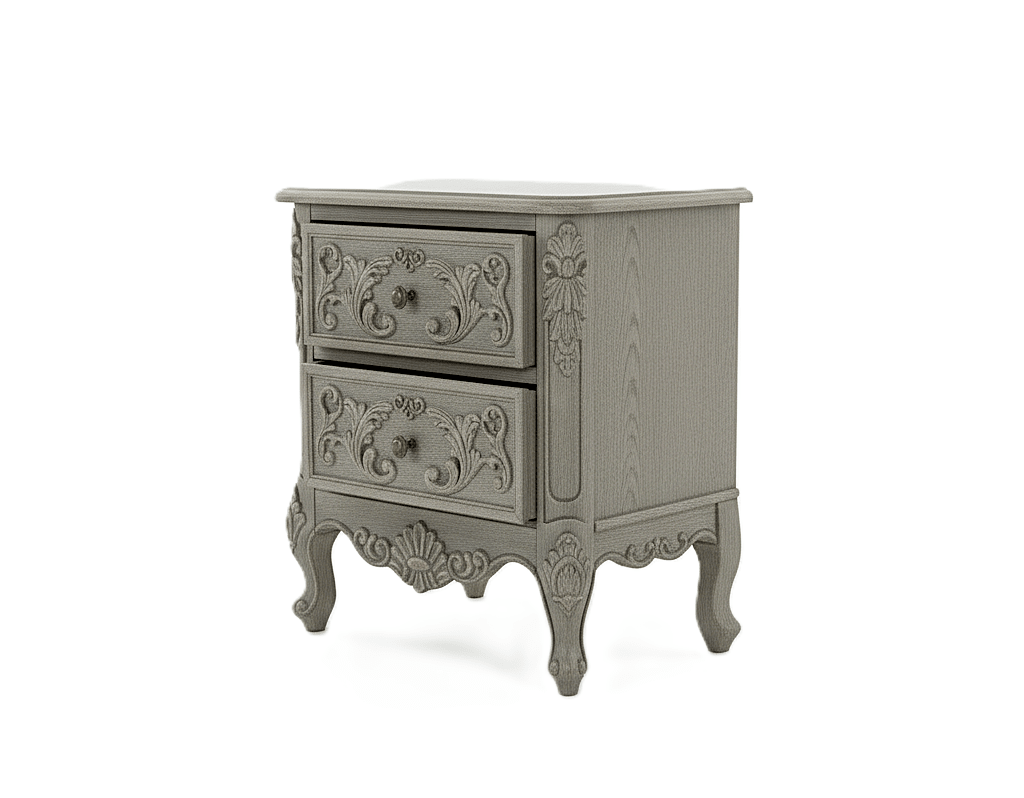 French Country Hand - Carved Solid Wood Platform Bed / Bedroom Collection – handcrafted solid wood furniture