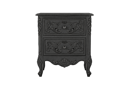 French Country Hand - Carved Solid Wood Platform Bed / Bedroom Collection – handcrafted solid wood furniture