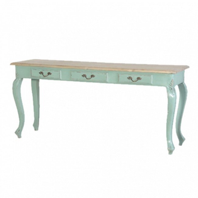 French Style Carved Hall Table – handcrafted solid wood furniture