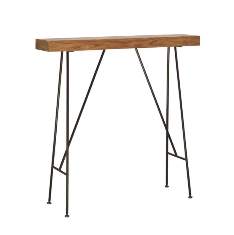 GAPAN Industrial Narrow Drinks Table – handcrafted solid wood furniture
