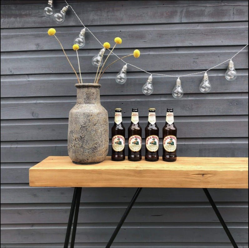 GAPAN Industrial Narrow Drinks Table – handcrafted solid wood furniture