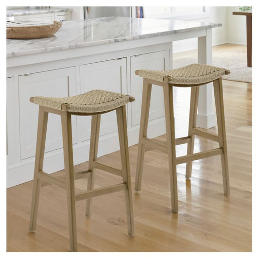 Glioe Backless Solid Wood Bar and Counter Stool – handcrafted solid wood furniture