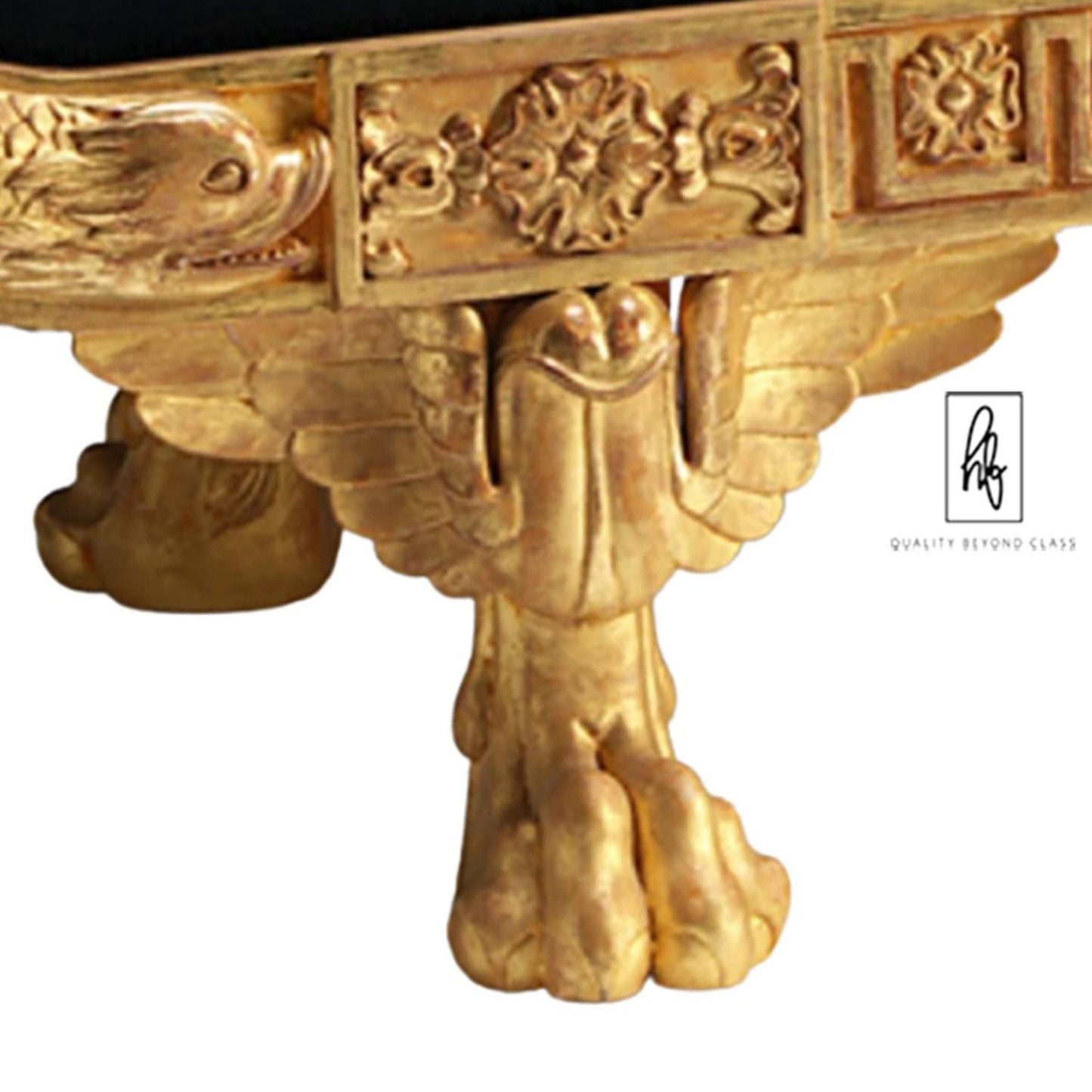 Golden Hand Carved Solid Mango Wood Day Bed – handcrafted solid wood furniture