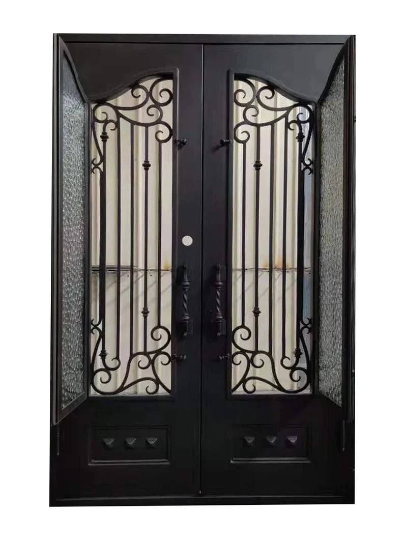 Goodbay Wrought Iron Double Door – handcrafted solid wood furniture