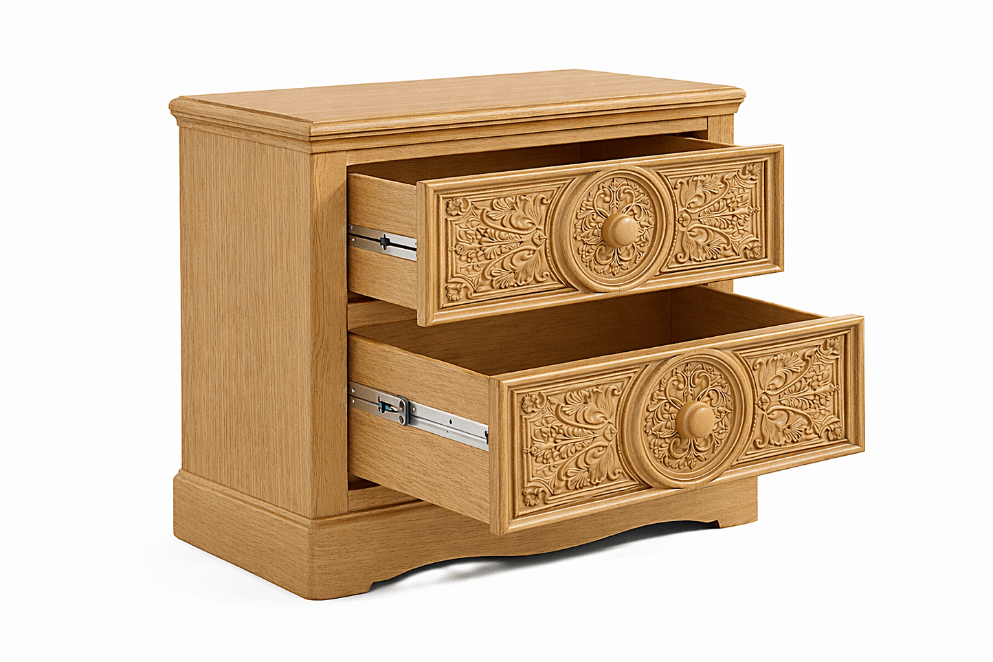 Grand Chateau™ Hand - Carved Solid Wood Platform Bed & Bedroom Collection – handcrafted solid wood furniture
