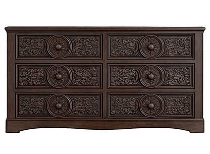 Grand Chateau™ Hand - Carved Solid Wood Platform Bed & Bedroom Collection – handcrafted solid wood furniture