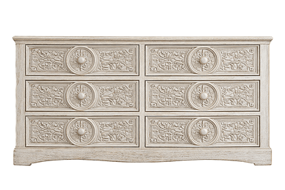 Grand Chateau™ Hand - Carved Solid Wood Platform Bed & Bedroom Collection – handcrafted solid wood furniture