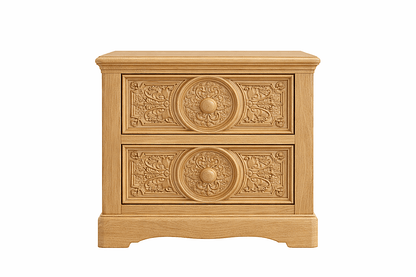 Grand Chateau™ Hand - Carved Solid Wood Platform Bed & Bedroom Collection – handcrafted solid wood furniture