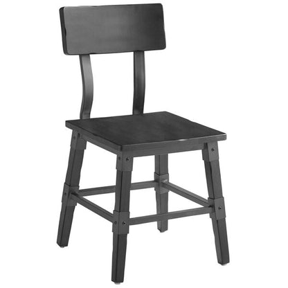 Haidar Industrial Solid Wood Live Edge Standard Height Table with 4 – handcrafted solid wood furniture