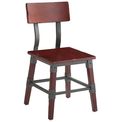 Haidar Industrial Solid Wood Live Edge Standard Height Table with 4 Chairs – handcrafted solid wood furniture