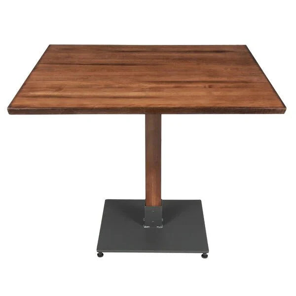 Haidar Industrial Solid Wood Live Edge Standard Height Table with 4 Chairs – handcrafted solid wood furniture