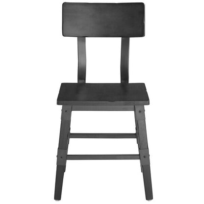 Haidar Industrial Solid Wood Live Edge Standard Height Table with 4 Chairs – handcrafted solid wood furniture