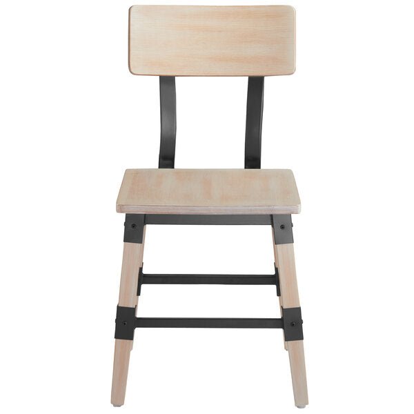 Haidar Industrial Solid Wood Live Edge Standard Height Table with 4 Chairs – handcrafted solid wood furniture
