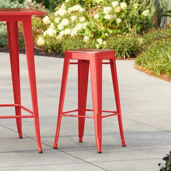 Haidar Stylish Modern Backless Outdoor Counter/Bar Stool – handcrafted solid wood furniture