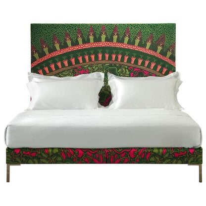 Hamala Solid Mango Wood Hand Painted And Hand Carved Bed Frame – handcrafted solid wood furniture