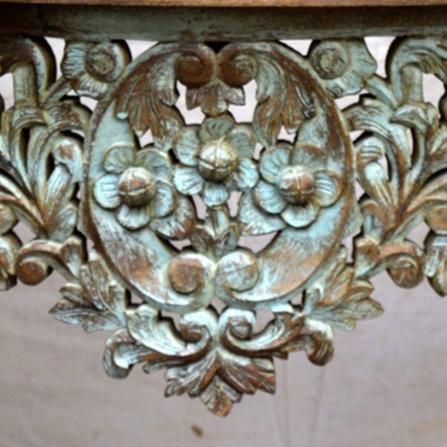 Hand Carved Hall Table – handcrafted solid wood furniture