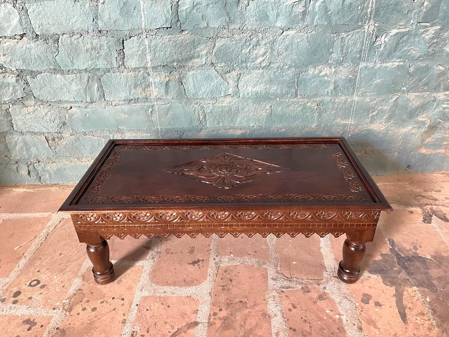 Hand Carved Indian Mughal Elephant Design swing – handcrafted solid wood furniture