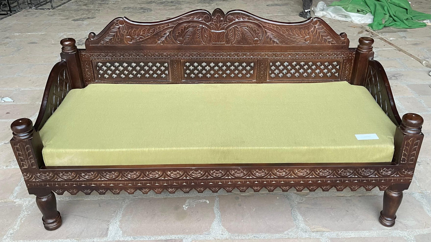 Hand Carved Indian Mughal Elephant Design swing – handcrafted solid wood furniture