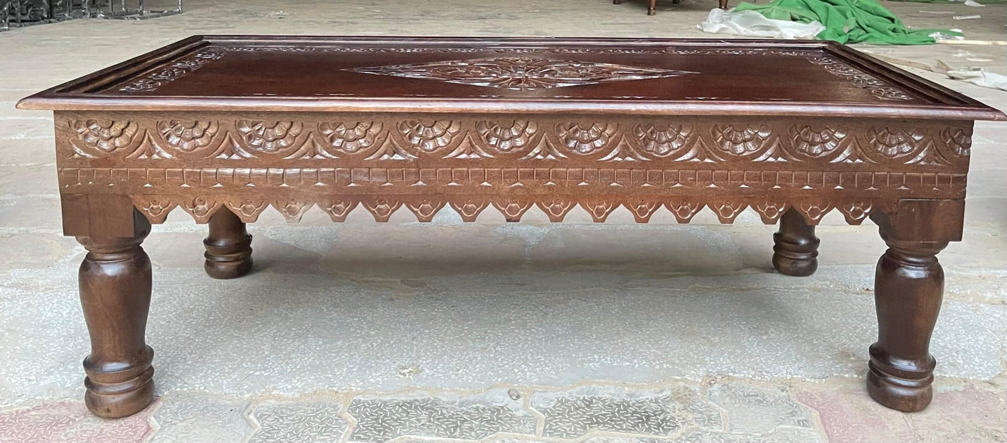 Hand Carved Indian Mughal Elephant Design swing – handcrafted solid wood furniture