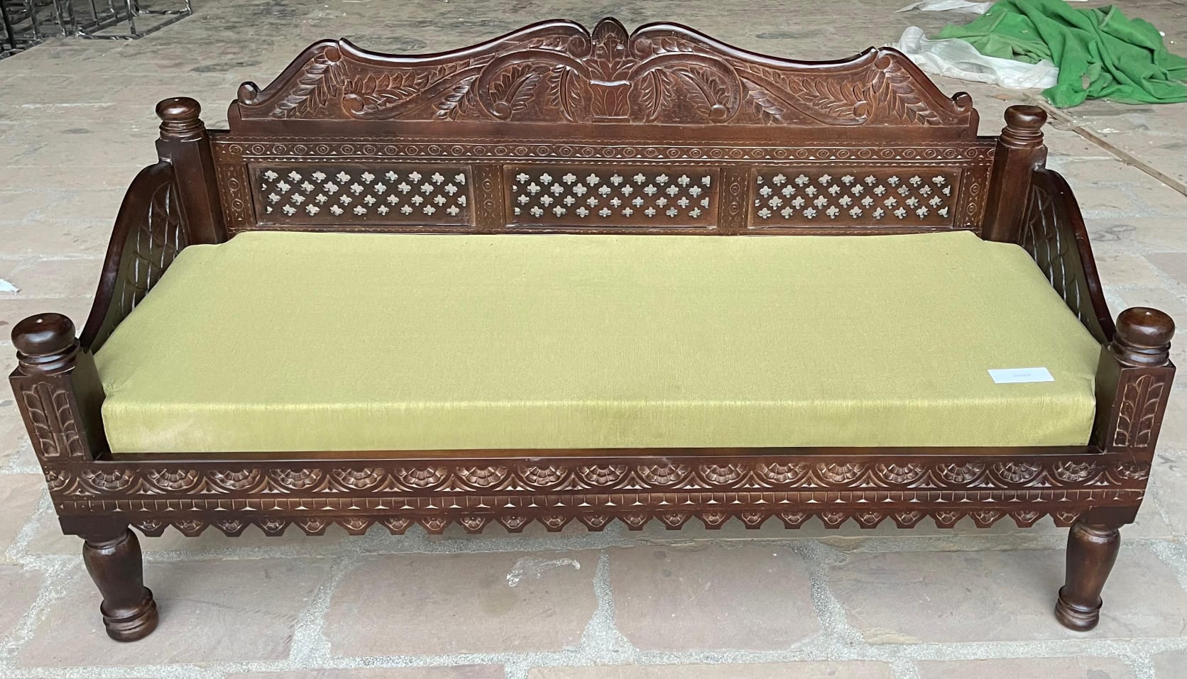 Hand Carved Indian Mughal Elephant Design swing – handcrafted solid wood furniture