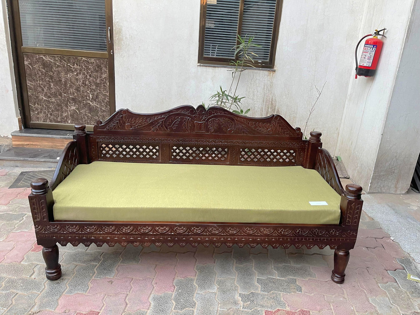 Hand Carved Indian Mughal Elephant Design swing – handcrafted solid wood furniture