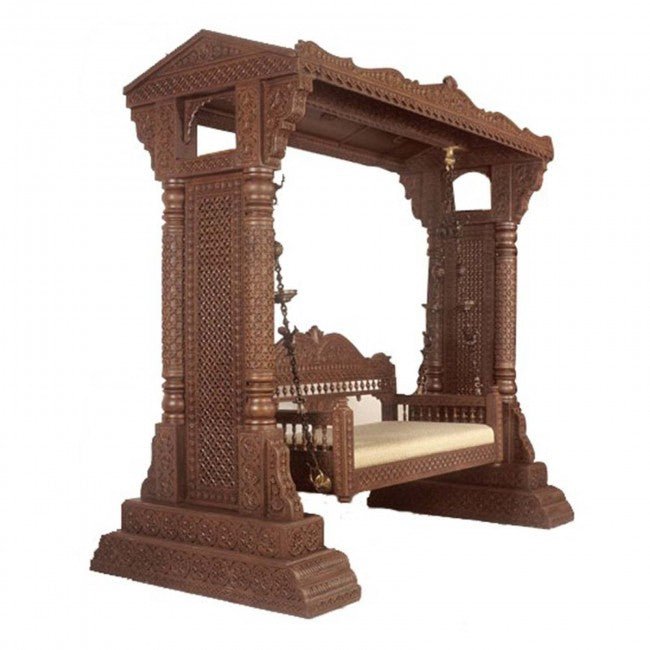 Hand Carved Indian Shahi Swing – handcrafted solid wood furniture