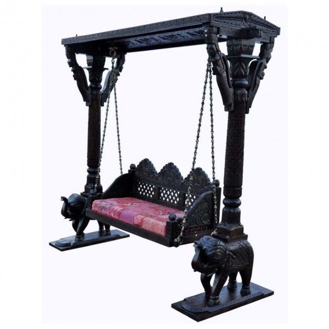 Hand Carved Indian solid Wooden Swing – handcrafted solid wood furniture