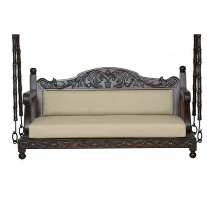 Hand Carved MUGHAL Design Swing – handcrafted solid wood furniture