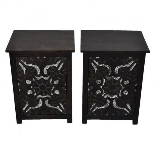 Hand Carved of Bedsides, solid wooden bedside table – handcrafted solid wood furniture