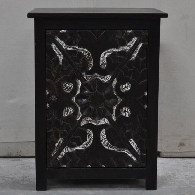 Hand Carved of Bedsides, solid wooden bedside table by R-Designs Furniture – handcrafted solid wood furniture made in India