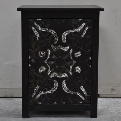 Hand Carved of Bedsides, solid wooden bedside table by R-Designs Furniture – handcrafted solid wood furniture made in India