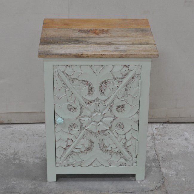 Hand Carved Pair of Bedsides, solid wooden bedside by R-Designs Furniture – handcrafted solid wood furniture made in India