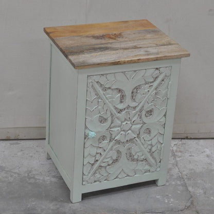 Hand Carved Pair of Bedsides, solid wooden bedside – handcrafted solid wood furniture
