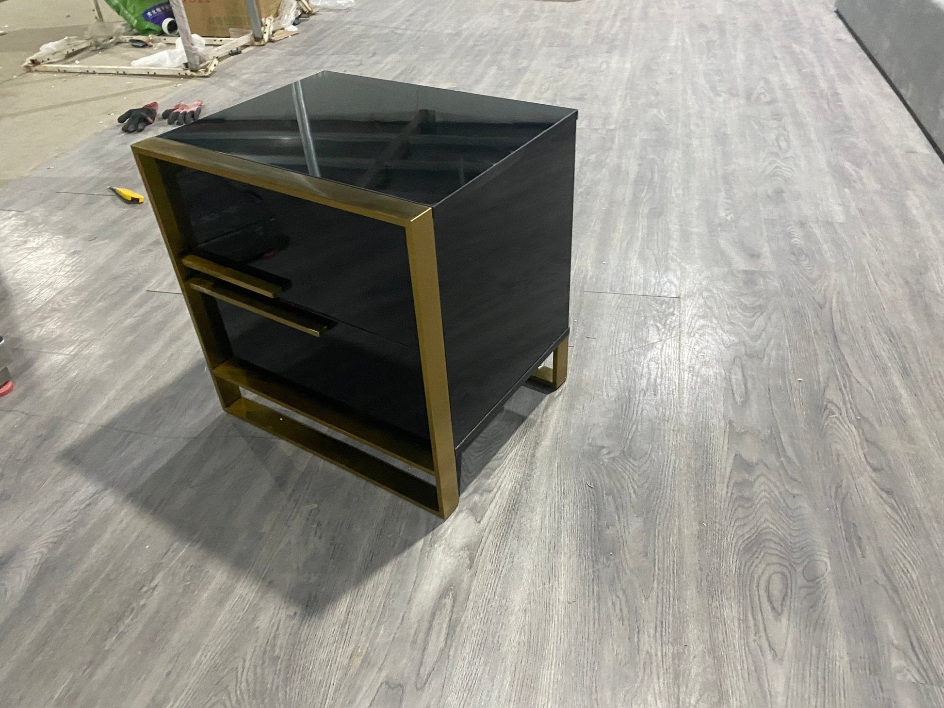 HFNS5 Upholstered Bedside Bed Table – handcrafted solid wood furniture