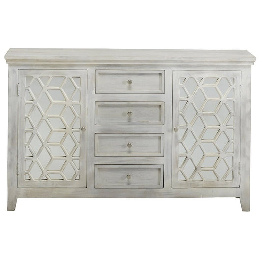 Hibashi Hand Carved Mirrored Sideboard – handcrafted solid wood furniture
